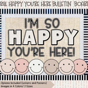 Teacher Created Resources Bacheca Murale 'Happy You're Here' 40 Pezzi, Per Aula Scolastica E Ambiente Inclusivo