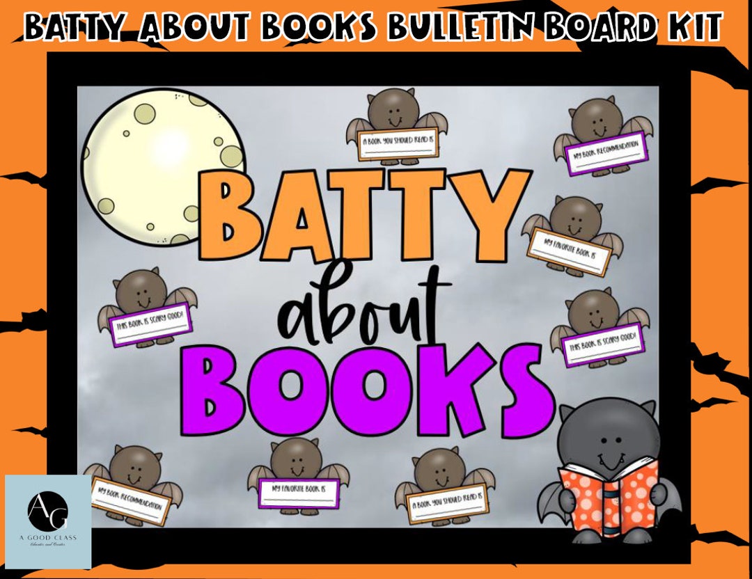 Batty About Books- October/ Halloween Bulletin Board and Door Kit - Etsy
