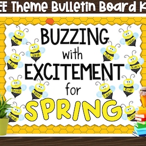 Bee Theme Spring Bulletin Board Kit