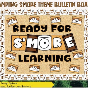 Camping Smores Bulletin Board and Door Kit