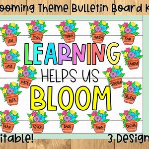 Spring Flowers Blooming Bulletin Board Kit