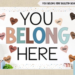 Kit de puerta y tablón de anuncios You Belong Here: decoración bohemia y moderna para el aula