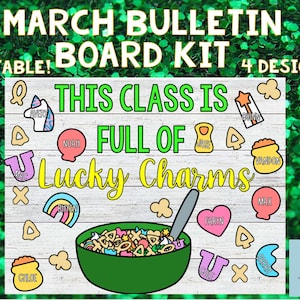 March Lucky Charms Bulletin Board Kit- St. Patrick&#39;s Day Bulletin Board and Door Kit