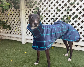 Greyhound Super Cuddly Fleece Coat, Ocean Current, Size Small, Medium and Large
