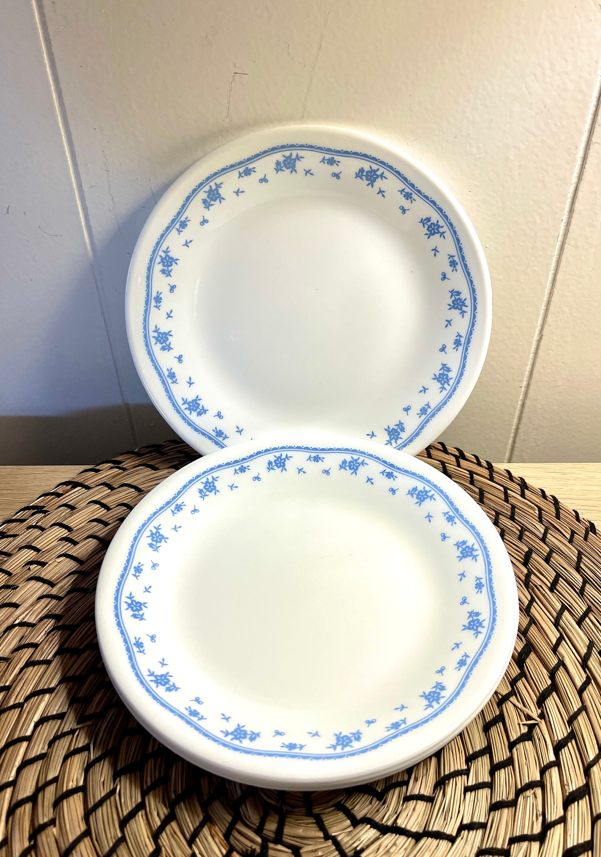 Vintage Morning Blue Corelle Dishes Plates Bowls SOLD INDIVIDUALLY