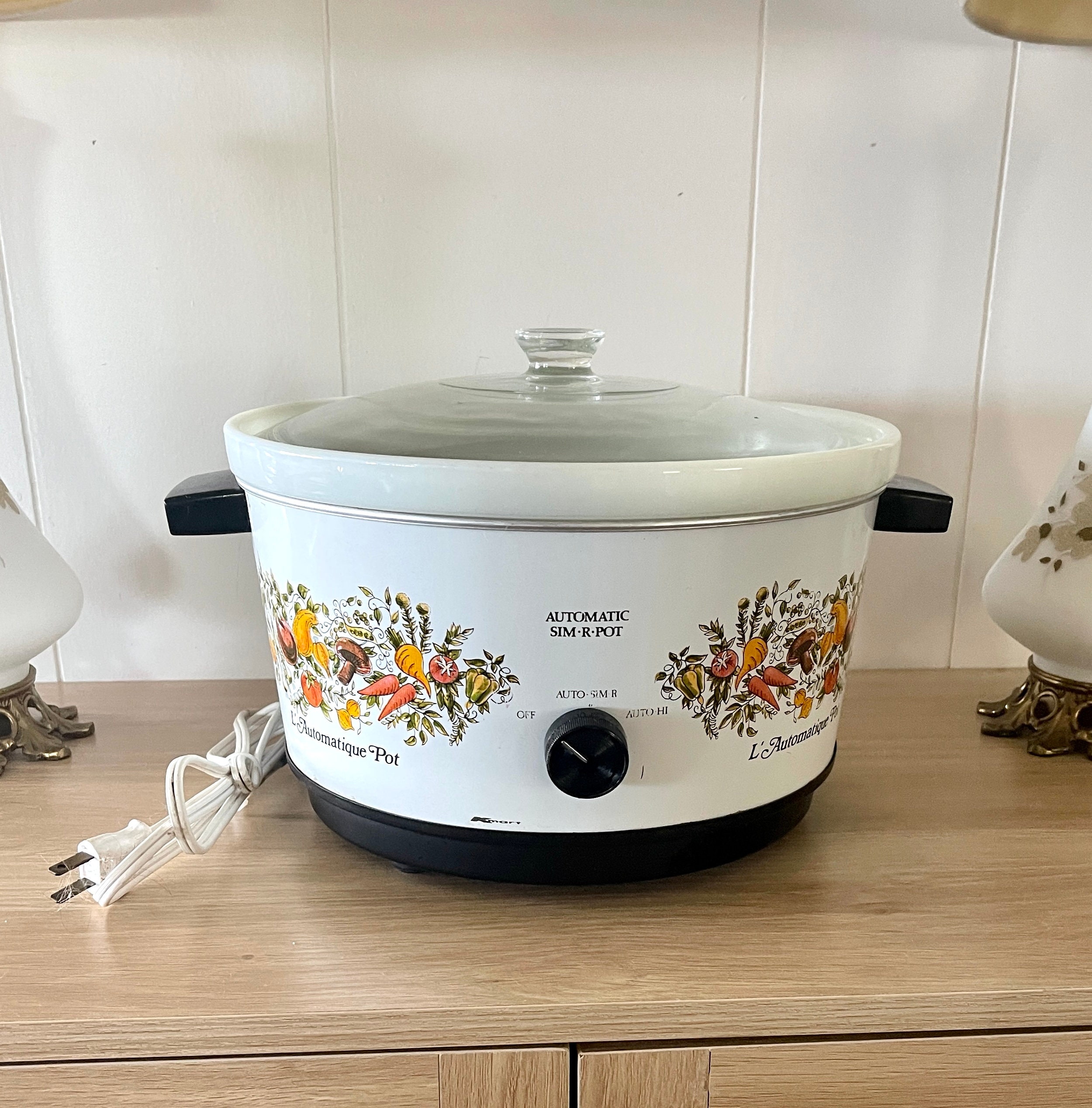 Rival Crock Pot 3302 5 Quart 3302 With Lid Yellow Vintage Food Pics RARE