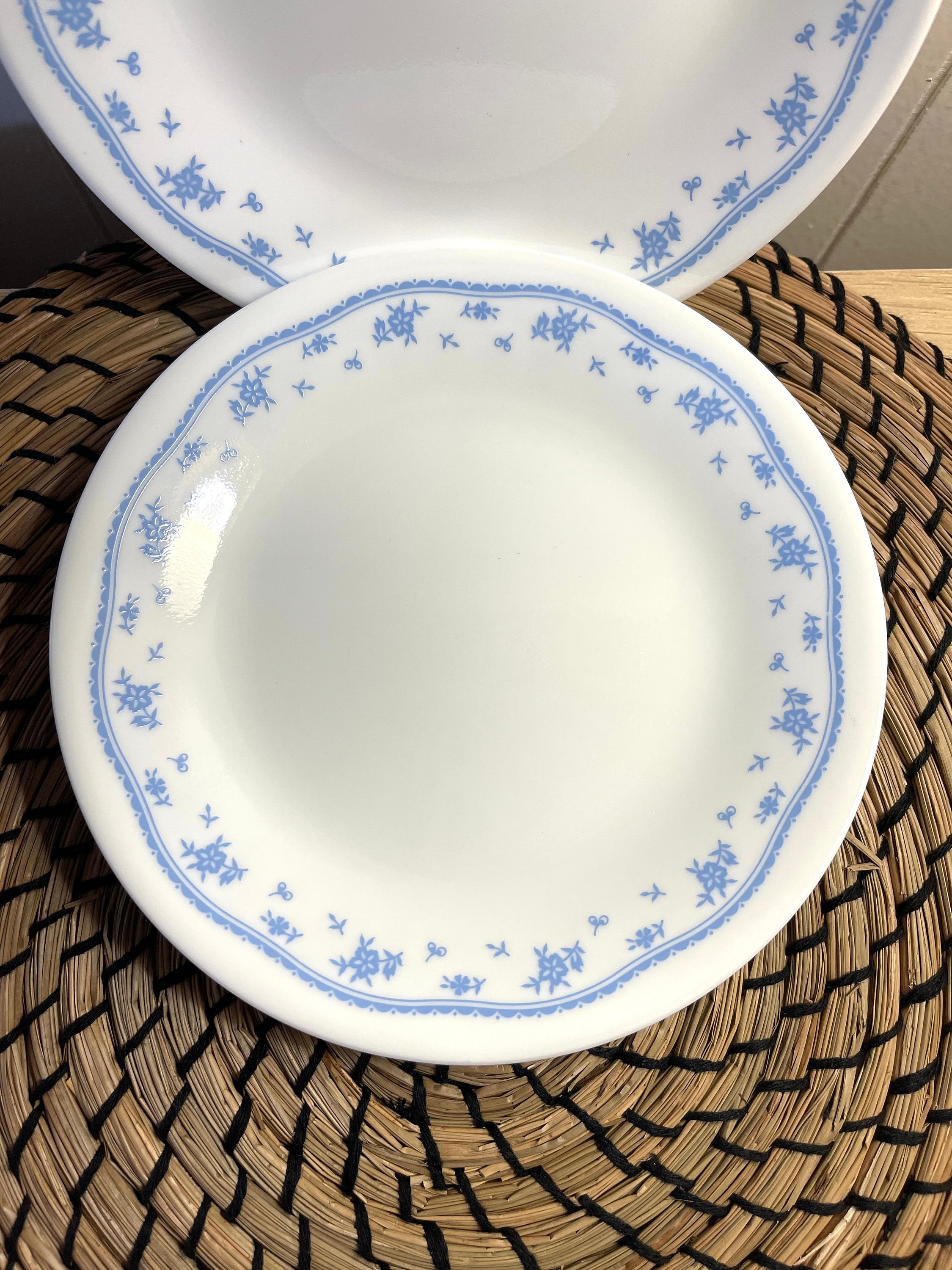 Vintage Morning Blue Corelle Dishes Plates Bowls SOLD INDIVIDUALLY
