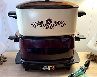 Vintage West Bend Multi-Purpose 6 Qt Slow Cooker Crockpot TESTED