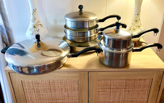 Vintage Farberware 60s 70s Aluminum Clad Pots Pans W/ Lids -  Hong Kong