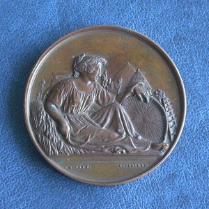 19th Century French Copper Medallion – Orléans District Agriculture Show