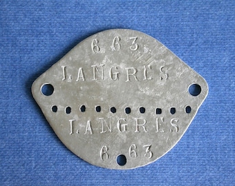 World War One Era French Army Dog Tag - Armand Mansuy - Etsy