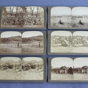 Second Boer War (1899-1902) - Six Stereo View Cards by Underwood & Underwood