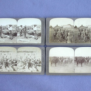 2nd Anglo-Boer War - Four Stereo View Cards by Underwood & Underwood