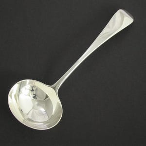 Heavy Victorian Sterling Silver Gravy Ladle – Ackroyd Rhodes (Bradford), 1896