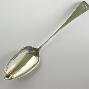 Large Antique Silver Table Spoon in Old English Pattern - Richard Crossley, London 1799