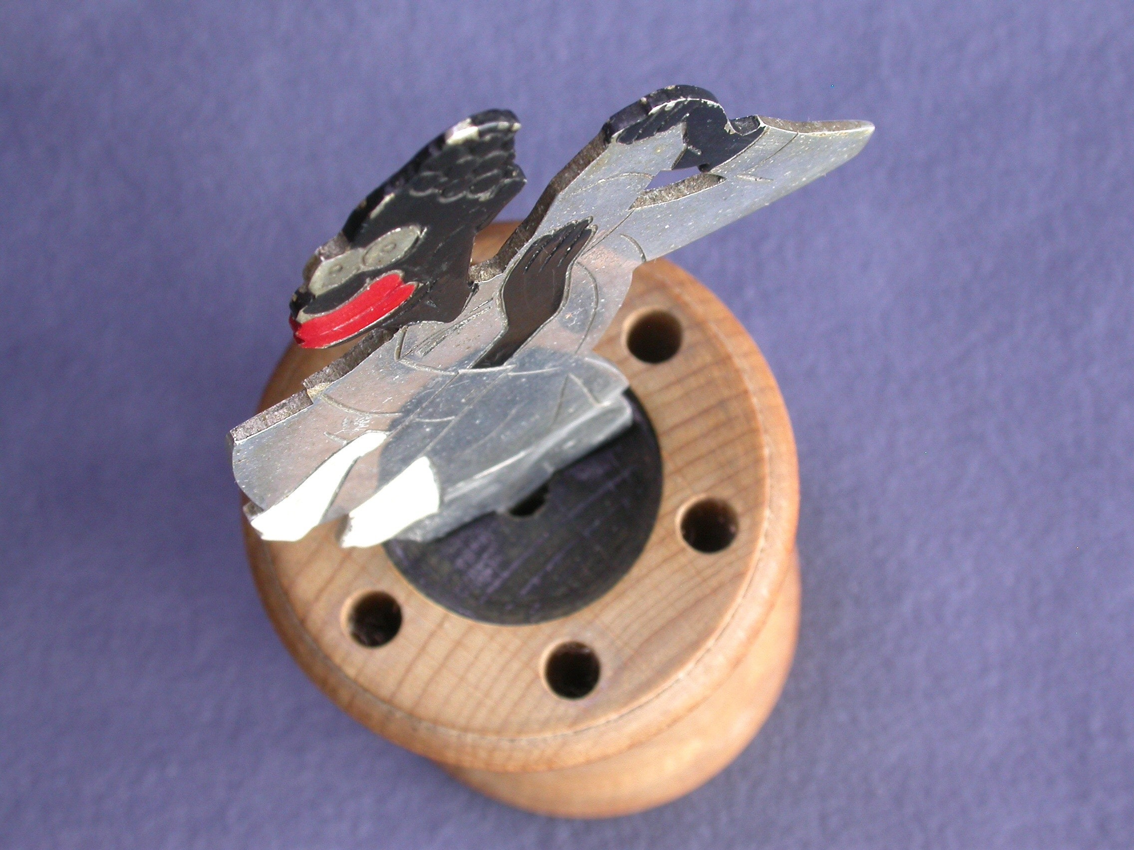 Ancien Porte-marqueur En Verre Art Déco CADO Paris - Bar Cocktail Canard Journaux (12 Pièces)