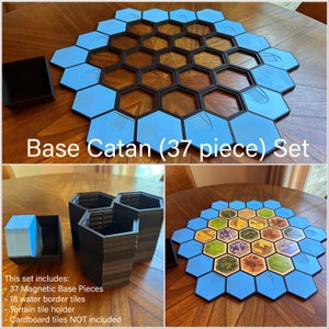 Upgraded Magnetic Hex Base Compatible with Catan