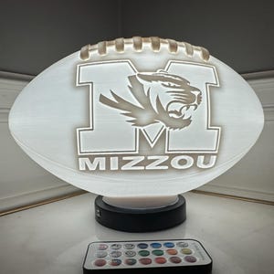 Lámpara de fútbol americano Missouri Tigers Showcase