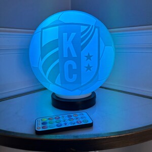 Kansas City Current Soccer Custom Showcase Lamp