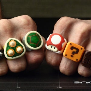 Super Mario Bros and Bowser Fan Art Rings