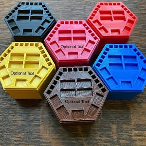 Hex shaped Storage Boxes for Game Pieces