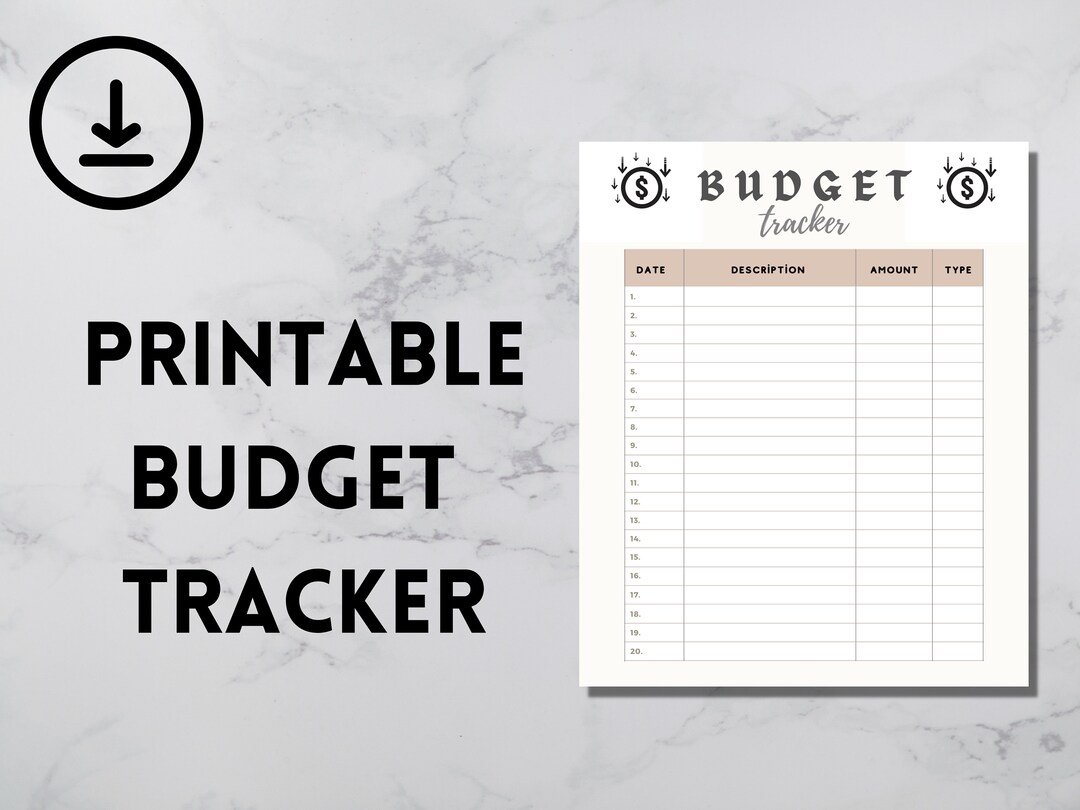 Printable Budget Tracker, Minimalist Budget Tracker, Finance Template ...