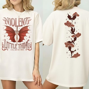 violent little thing shirt dragon rider bookish shirt fourth wing fan tshirt