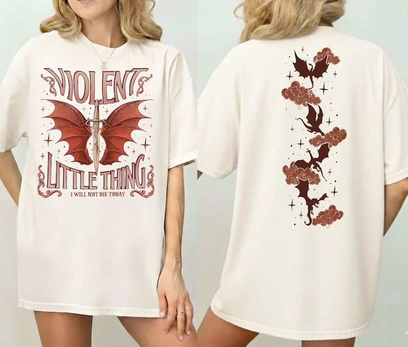 violent little thing shirt dragon rider bookish shirt fourth wing fan tshirt
