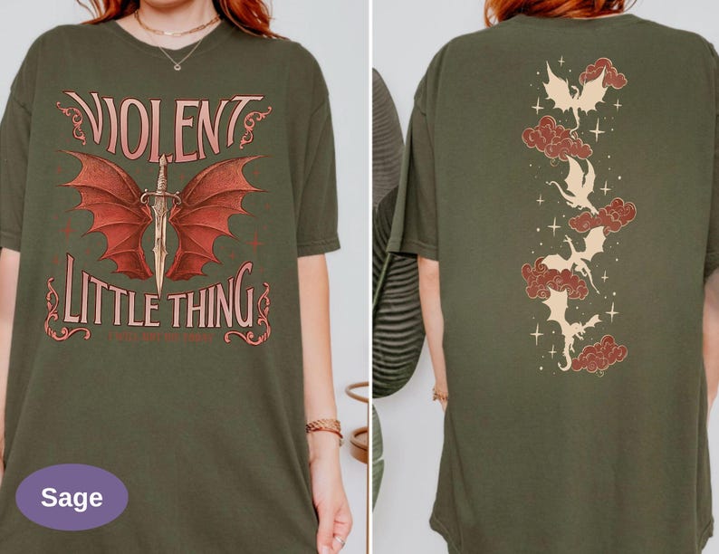 fourth wing shirt dragon rider bookish violent little thing tee