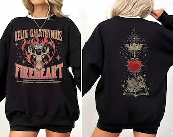 Aelin Galathynius Fireheart Sweatshirt, The Thirteen Bookish Hoodie, Throne of Glass Fan Sweater, Kingsflame Hoodie, TOG Gift for Reader.