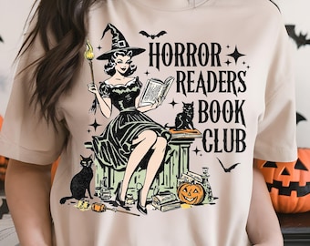 Horror Readers Book Club Shirt, Halloween Reading Tshirt, Scary Book Club Tee, Spooky Readers Book Shirt, Horror Novel Lovers Gift.