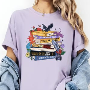 Epic dragon fantasy aesthetic bookish t-shirt