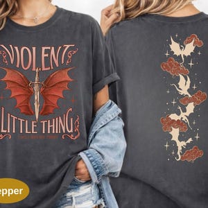 fourth wing fan tshirt violent little thing dragon rider shirt