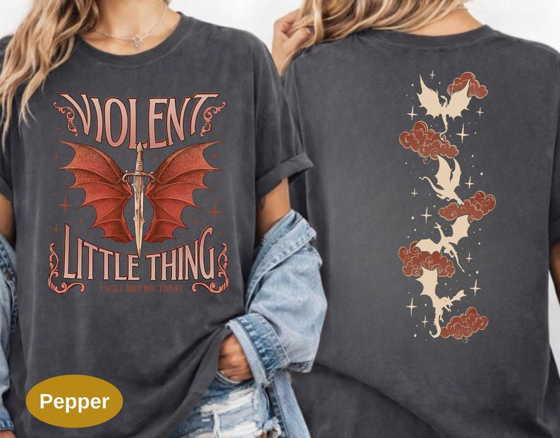 fourth wing fan tshirt violent little thing dragon rider shirt
