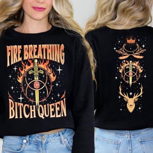 Fireheart Queen Aelin Sweatshirt, Throne Of Glass Fan Hoodie, She Will Not Be Afraid Sweater, Gift For TOG Book Lover, Bookish Sweatshirt.