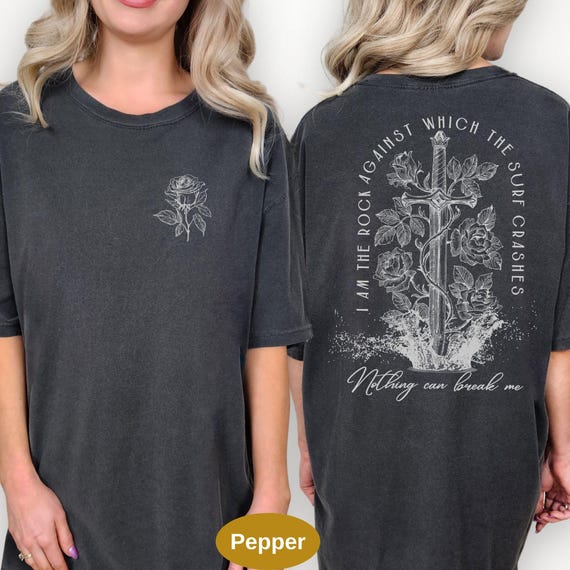 Nesta I Am the Rock Comfort Colors Shirt, Nothing Can Break Me Tshirt, Valkyrie Quote Tee, Cassian and Nesta Shirt, Acotar Nesta Shirt.