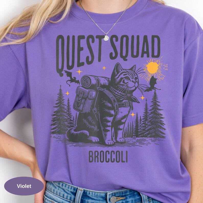 Fantasy adventure inspired Quest Squad shirt