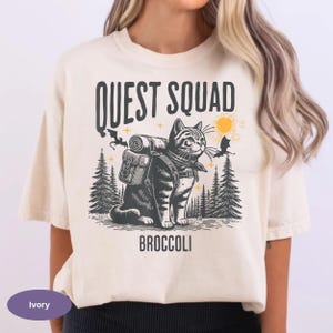 Quest Squad broccoli cat Comfort Colors shirt