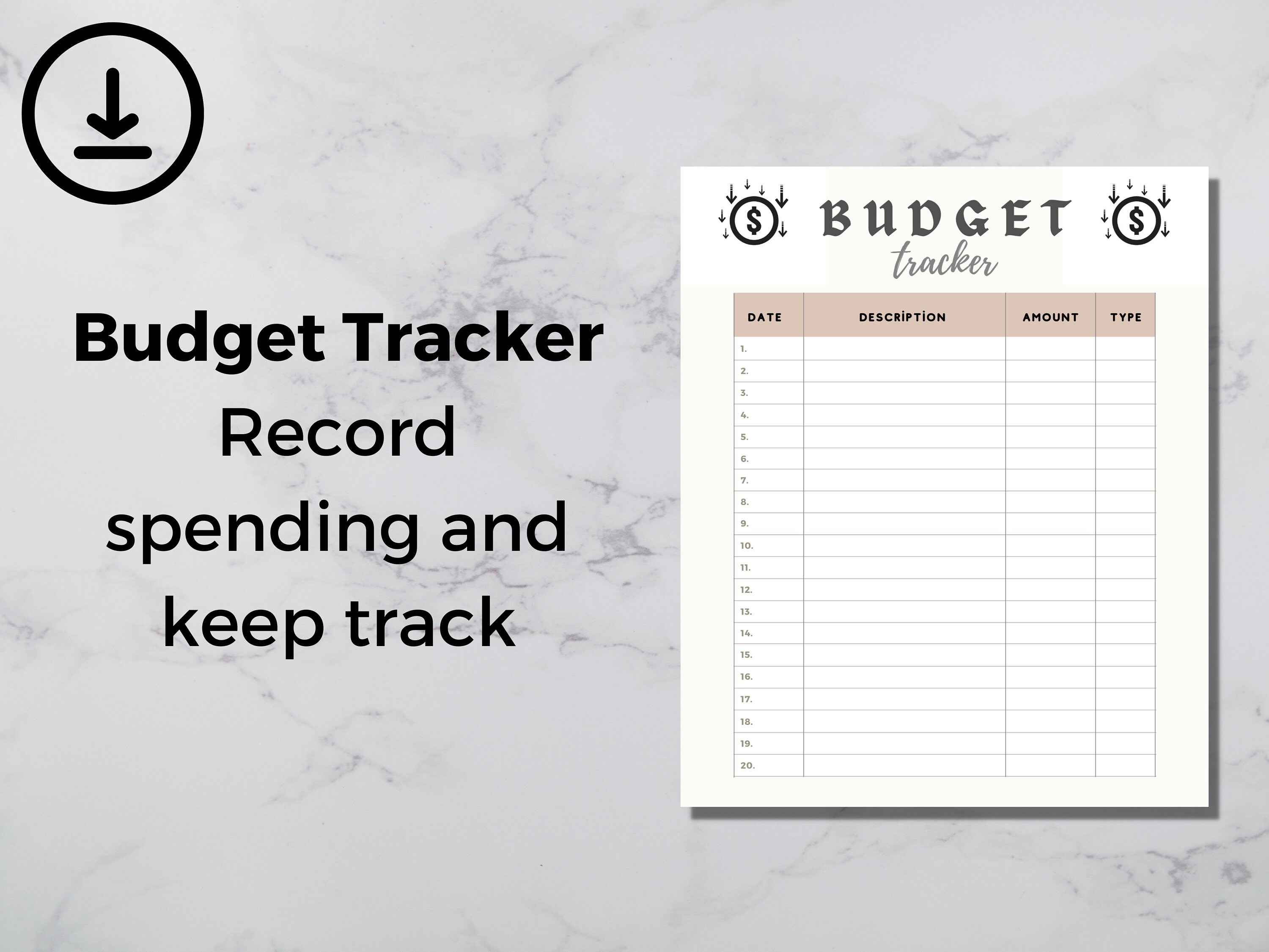 Printable Budget Tracker, Minimalist Budget Tracker, Finance Template ...