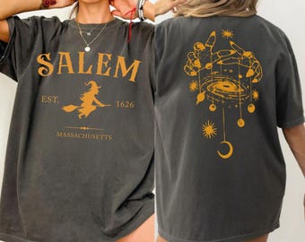 Salem Massachusetts Comfort Colors Shirt, Witchy Halloween Tee, Salem MA Est 1626 TShirt, Witch Shirt for Women, Halloween Party Shirt.