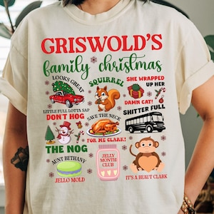 Griswold&#39;s Family Christmas Comfort Colors Shirt, Funny Christmas Movie Shirt, Christmas Vacation Match Tee, Holiday Griswold Shirt.
