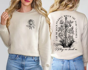 Nesta I Am the Rock Sweatshirt, Nothing Can Break Me Hoodie, Valkyrie Quote Sweater, Cassian and Nesta Hoodie, Acotar Nesta Sweatshirt.