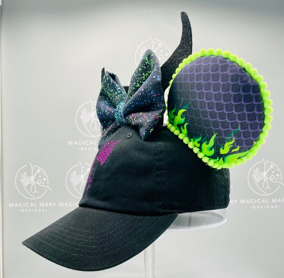 Maleficent Inspired Custom Mouse Ear Hat Sleeping Beauty Inspired