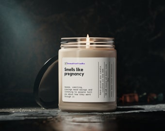 Smells Like Pregnancy Scented Soy Candle, 9oz, candle gift idea