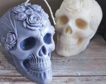 Halloween Skull Candle | Gothic Home Decor, Custom Scent