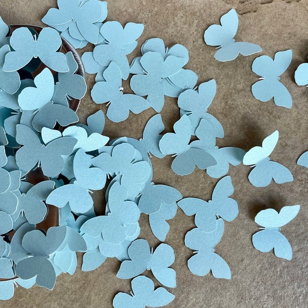 Light Blue Shimmer Butterfly Confetti 200 pieces