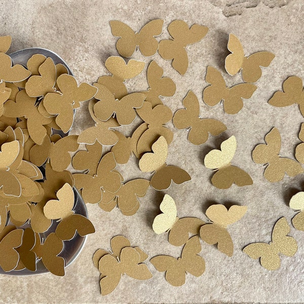 Gold Shimmer Butterfly Confetti 200 pieces