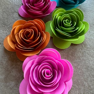 1.5&quot; inch Brights Rolled Paper Roses