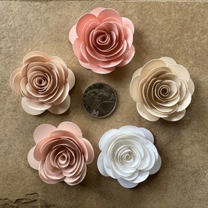 Rolled Paper Roses Pink 1.5