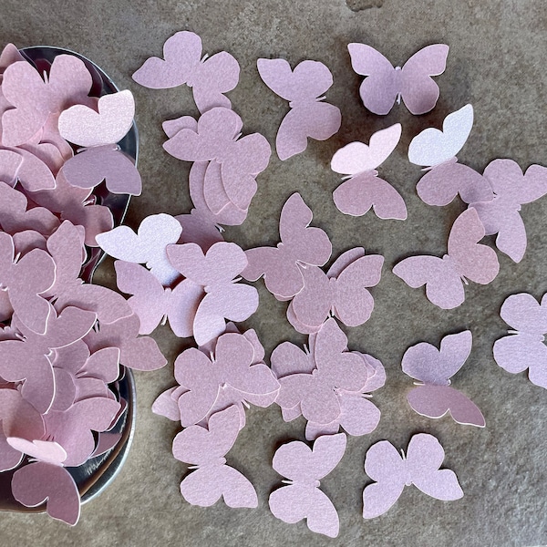 Light Pink Shimmer Butterfly Confetti 200 pieces